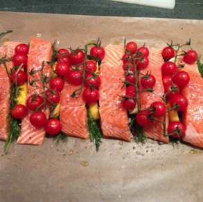 Salmon en papillote